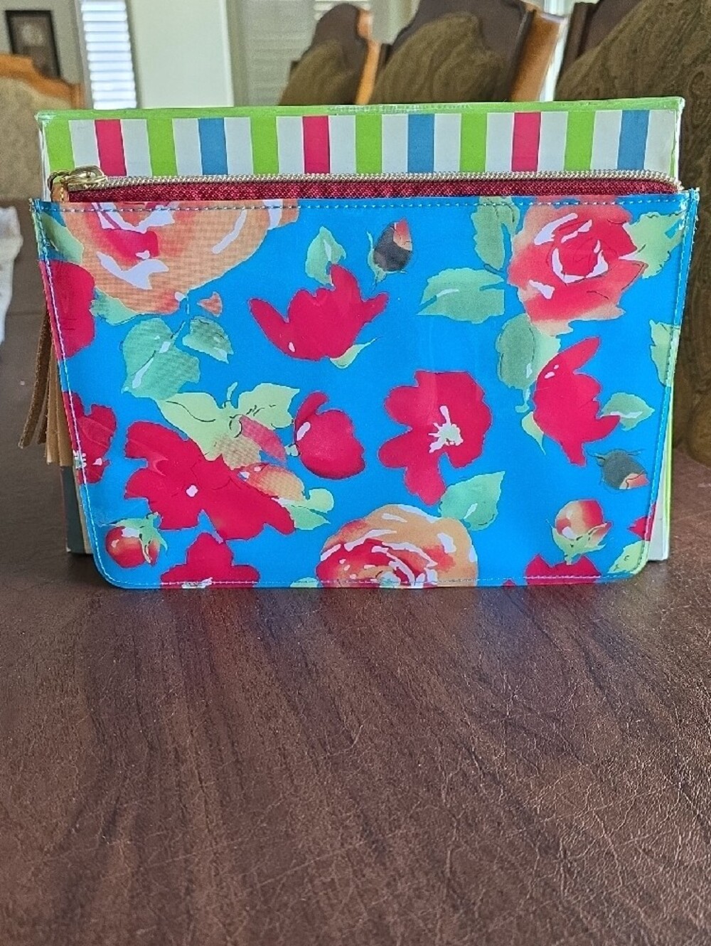 Dooney & Bourke Pink Carrington Floral Zip Pouch - Picture 3 of 10